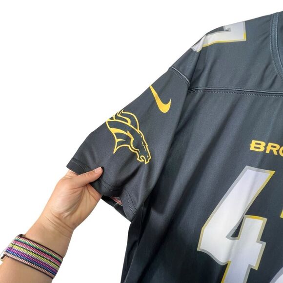 Josey Jewell #47 Denver Broncos Gray on field NFL Stitched Jersey Mens XL iowa - Picture 4 of 12